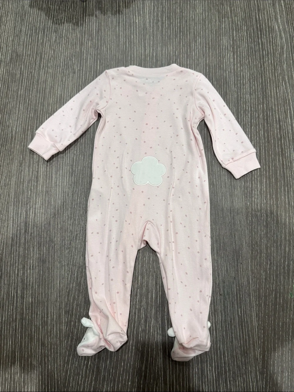 NWT Size 9 month Carter's Pink Bunny Zip Footie